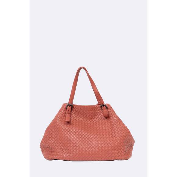 Bottega Veneta Rusty Red Nappa Leather 'Intrecciato' Tote - Picture 2 of 3